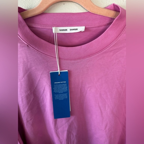 Samsoe Samsoe chrome tshirt in bubble gum pink NWT size Large - Picture 2 of 4
